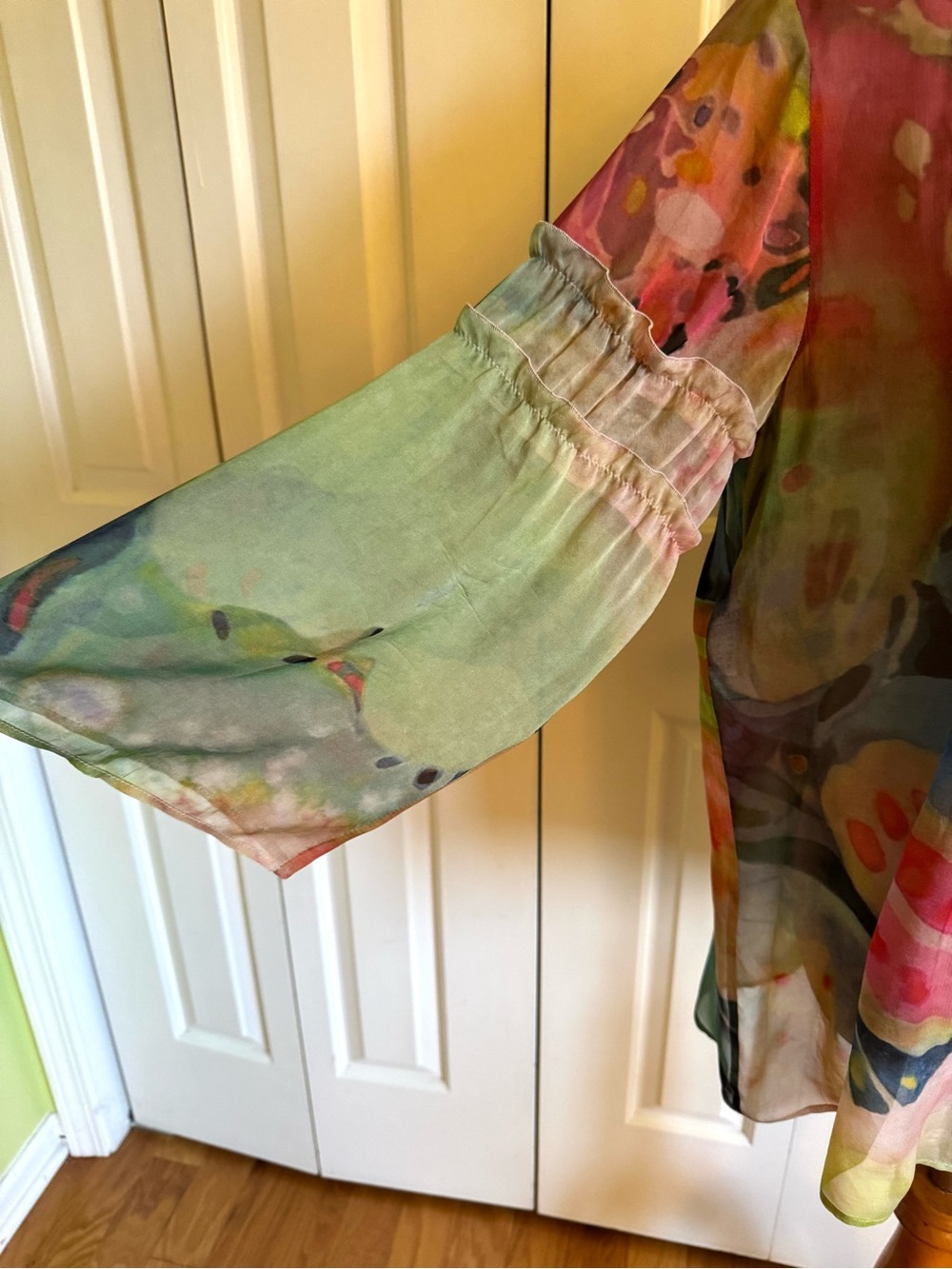 PHYLOSOPHY Di Alberta Ferretti Multicolor Silk Blouse 8/44 Mint - Picture 4 of 7